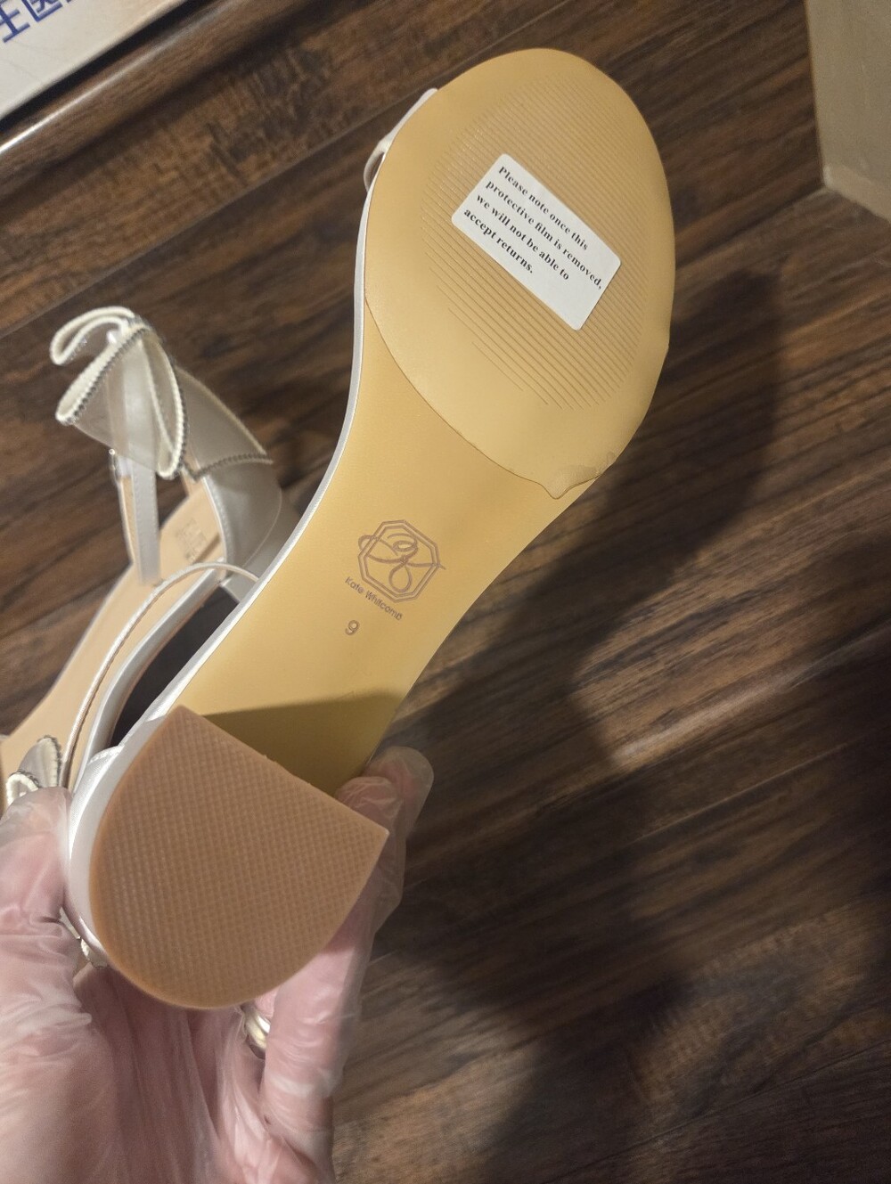 Kate Whitcomb London Shoes in Ivory  Size 9 - Picture 7 of 7